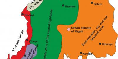 Mapa Ruanda klima