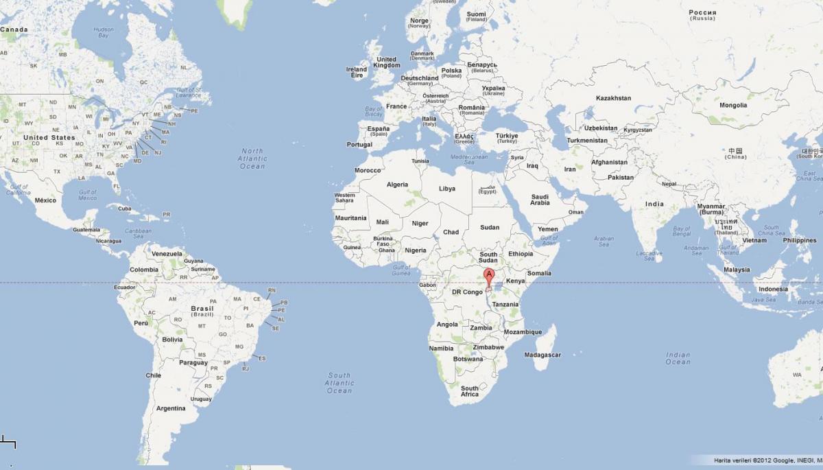mapa Ruanda munduan
