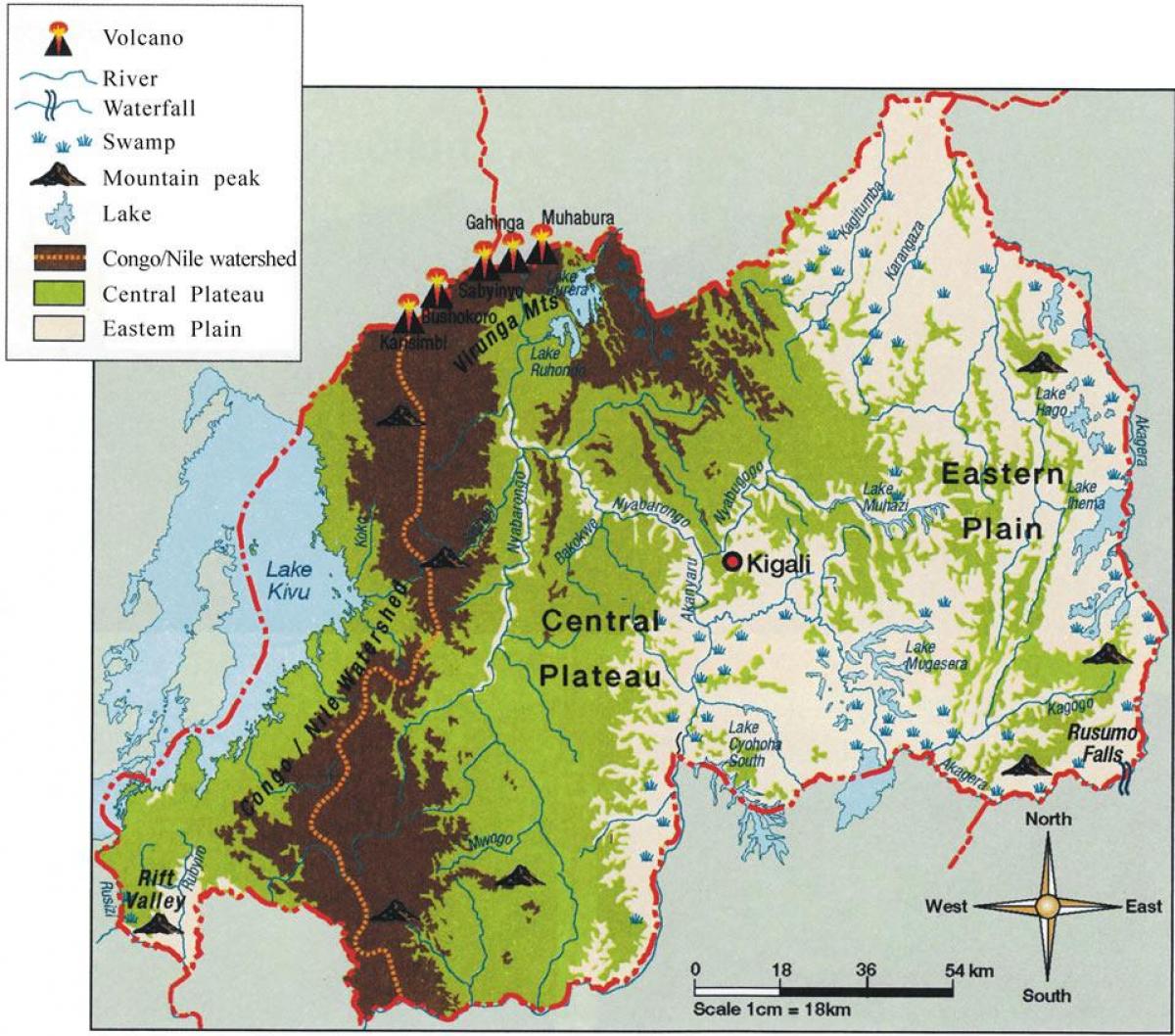 geografia-mapa Ruanda