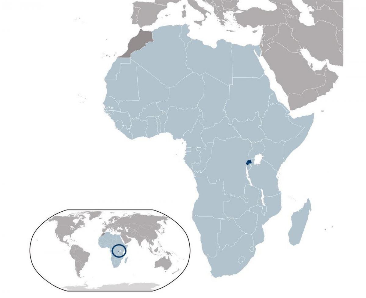 Ruanda kokapena munduko mapa