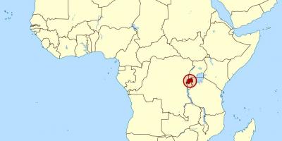 Mapa Ruanda afrikan