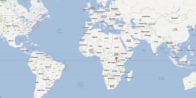 Mapa Ruanda munduan