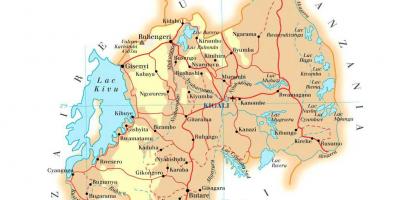 Mapa Ruanda errepidea