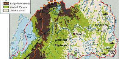 Geografia-mapa Ruanda
