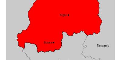 Mapa Ruanda malaria