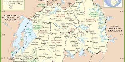 Mapa politiko Ruanda
