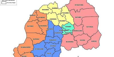 Mapa Ruanda probintzien mapa